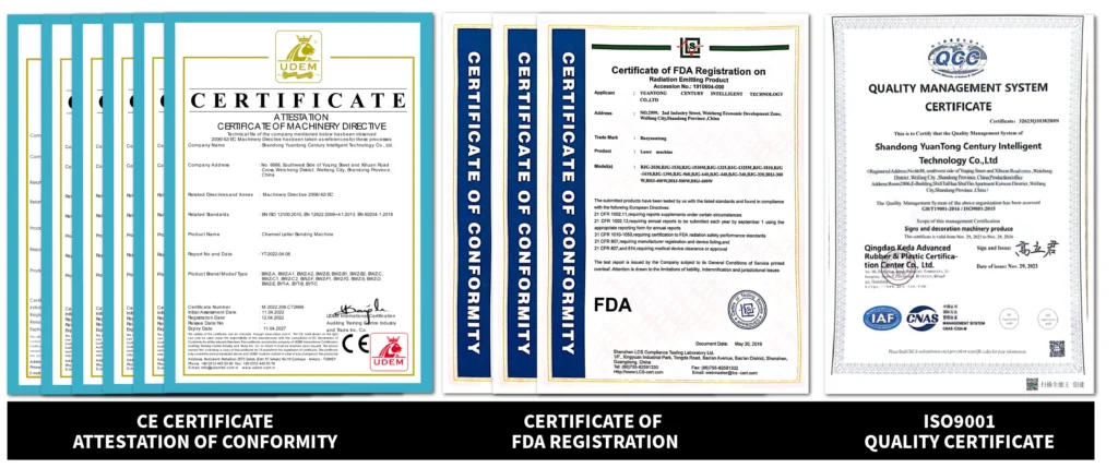 ce iso9001 certifications of BYT vacuum press